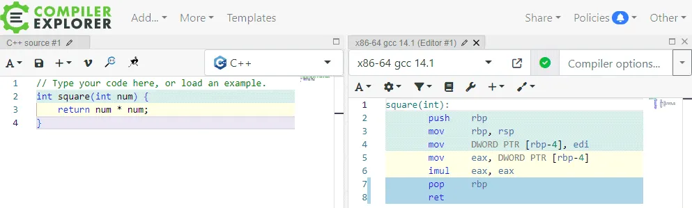 Compilatori online: tutti integrati in Compiler Explorer: che idea ...