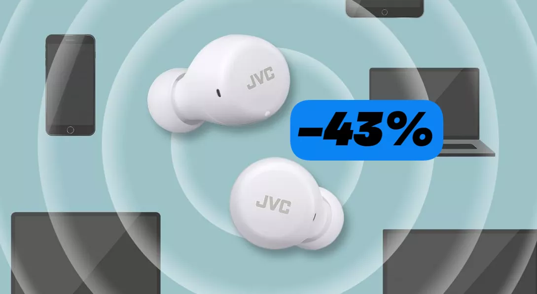 Amazon quasi REGALA gli auricolari Bluetooth JVC impermeabili (-43%)