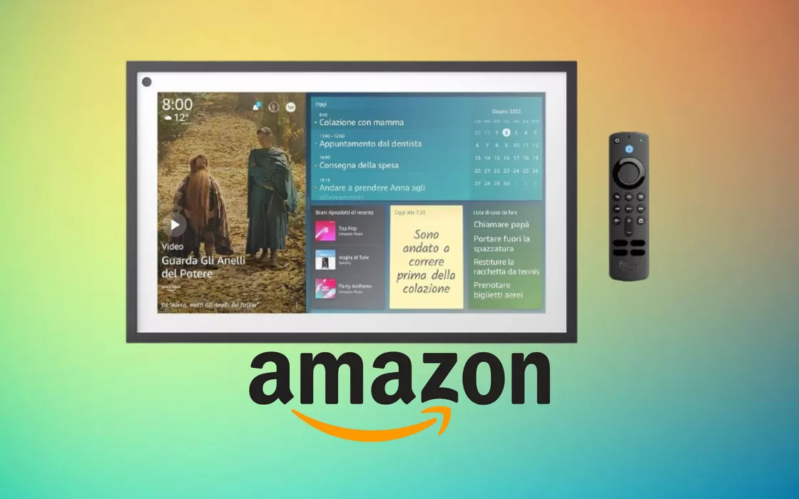 Echo Show 15 con telecomando in sconto di 70 € su Amazon