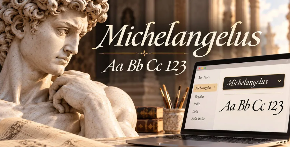 Come installare e usare Michelangelus, il font che replica la grafia di Michelangelo