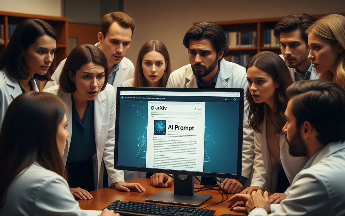 Scandalo su arXiv: trovati prompt AI nascosti nei paper scientifici