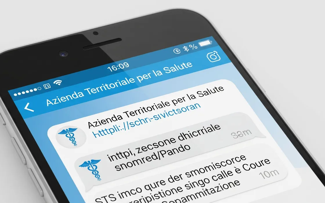 Attenti all'SMS fake dall'ASL: è una truffa svuota conto