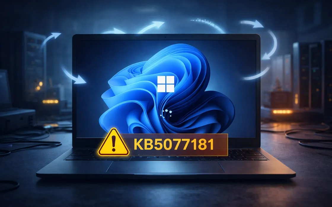 Windows 11 KB5077181 causa boot loop e blocchi dopo aggiornamento