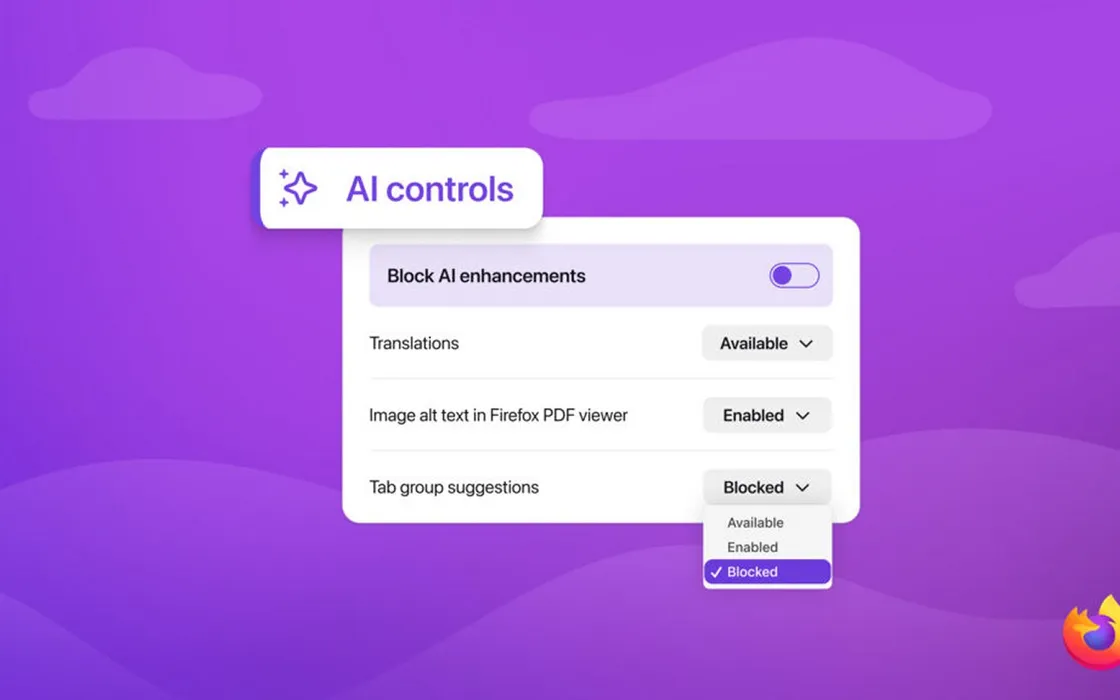 Firefox 148 introduce gli AI Controls: come disattivare tutte le funzioni di intelligenza artificiale