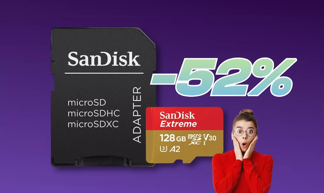 La microSD SanDisk Extreme 128GB è un FULMINE: risparmia il 52%