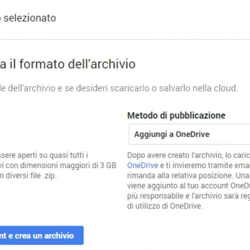 Copiare o spostare file da Google Drive a OneDrive o Dropbox