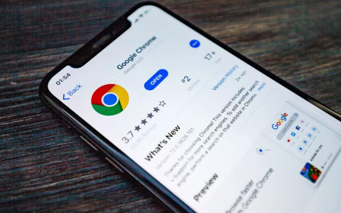 Chrome per iPhone consente di avere la barra di ricerca in basso