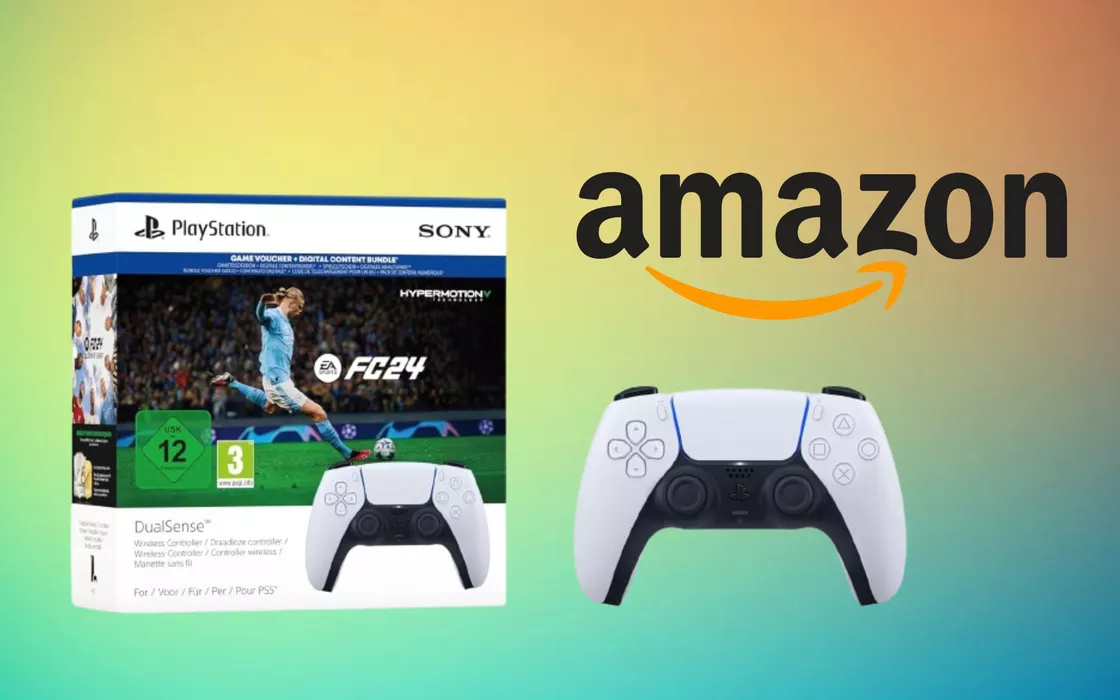 Controller DualSense per PS5 con EA FC 24 su Amazon in PROMO