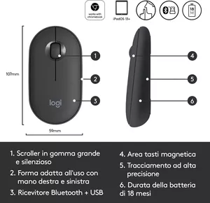 Logitech Pebble Mouse - Black - 2