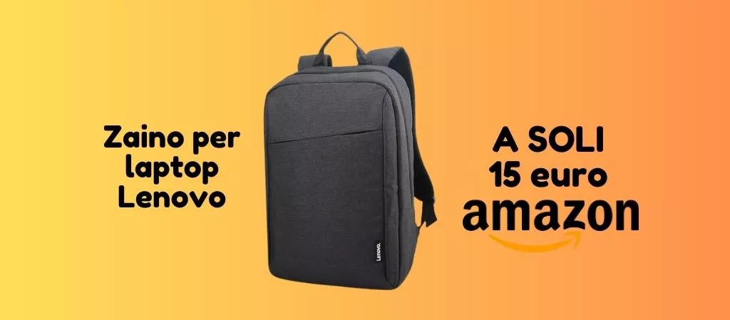 Zaino per laptop firmato Lenovo a soli 15 euro su Amazon!