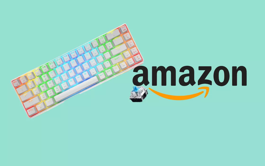 Tastiera da gioco meccanica con tasti LED a 15 € su Amazon