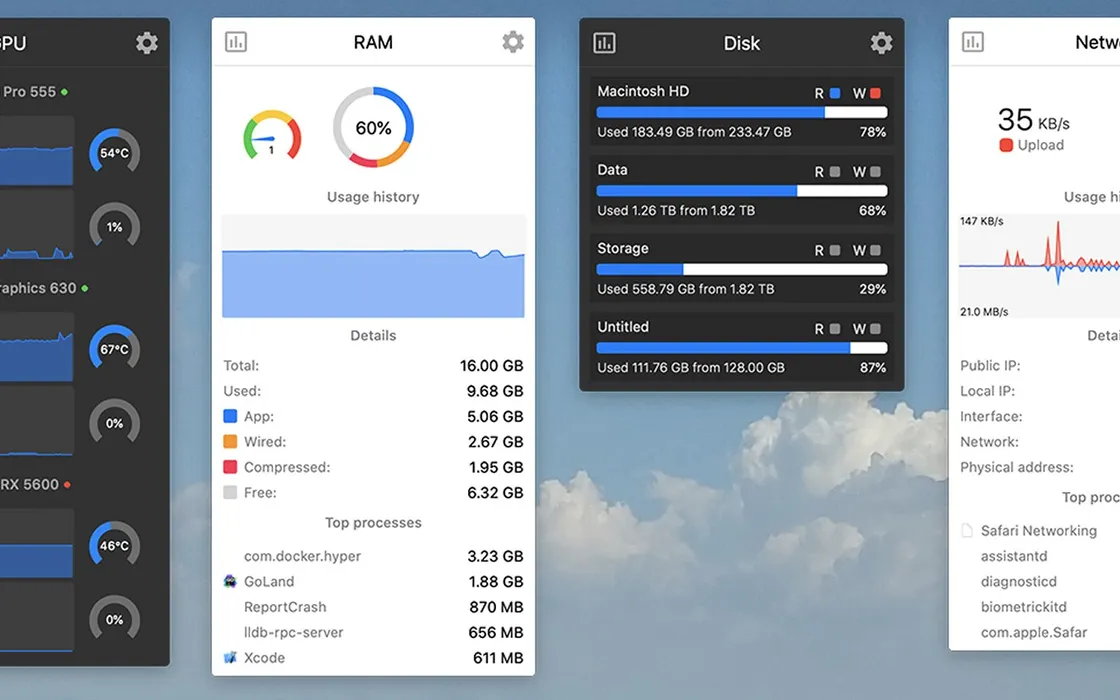 Monitorate macOS e le sue prestazioni con il software open source Stats