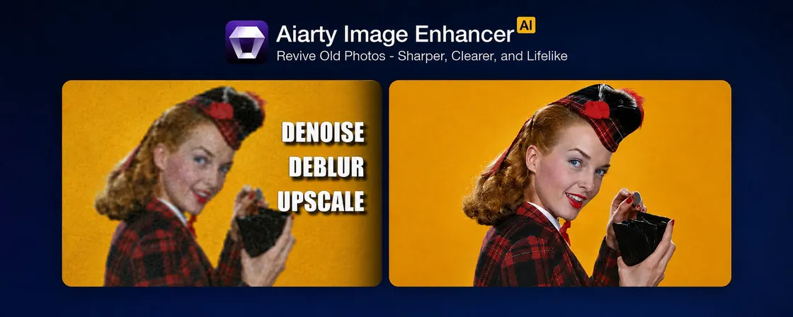 Restaurare vecchie foto con l'AI: volti nitidi e immagini fino a 32K con Aiarty Image Enhancer