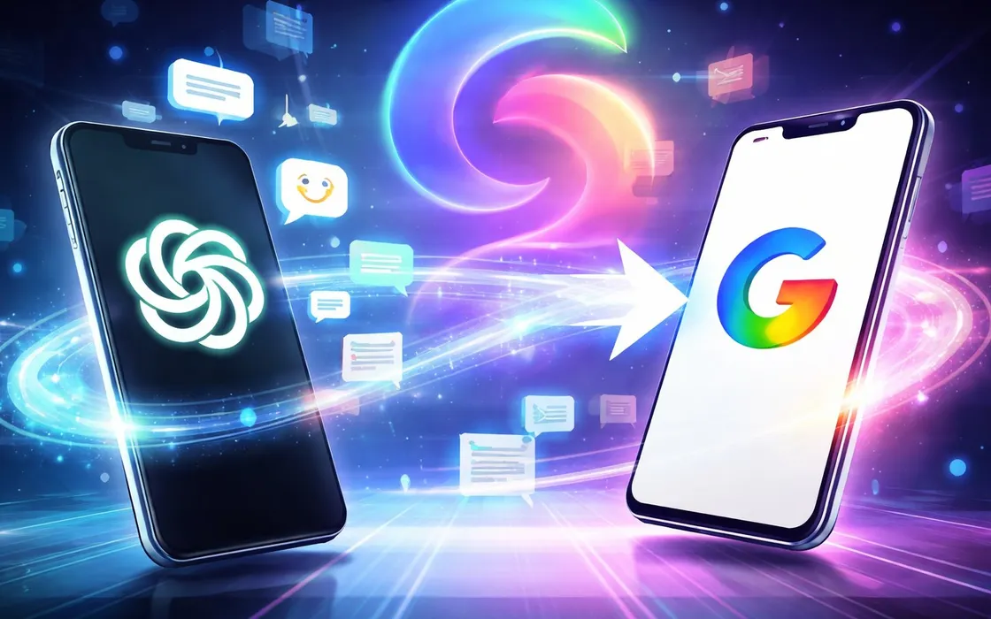 Gemini prepara l’importazione delle chat da ChatGPT: cosa cambia