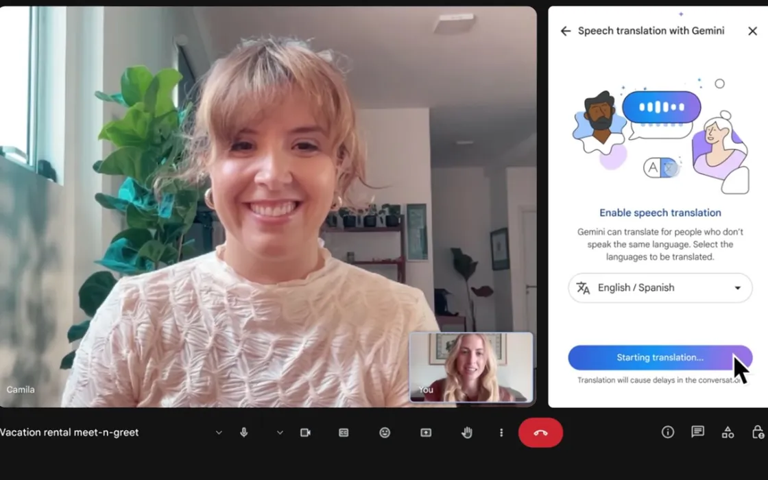 Google Meet introduce la traduzione vocale in tempo reale: videocall senza frontiere