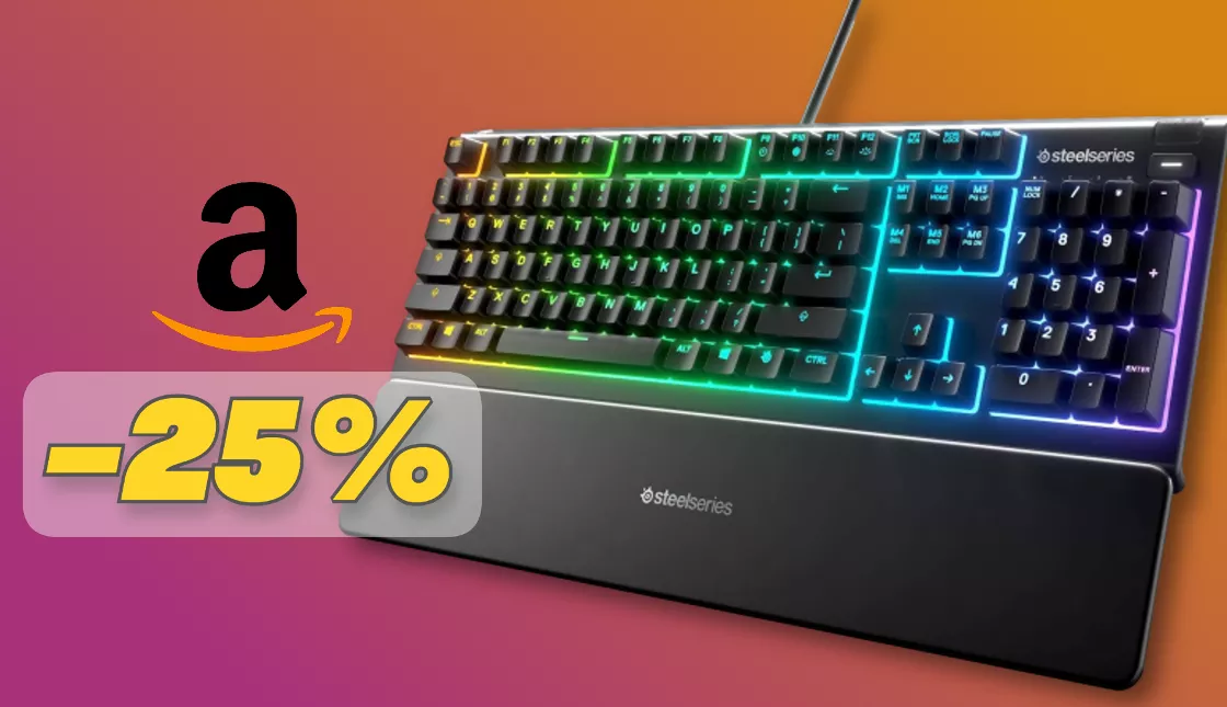 La tastiera da gaming SteelSeries è da prendere con lo sconto Amazon del 25%