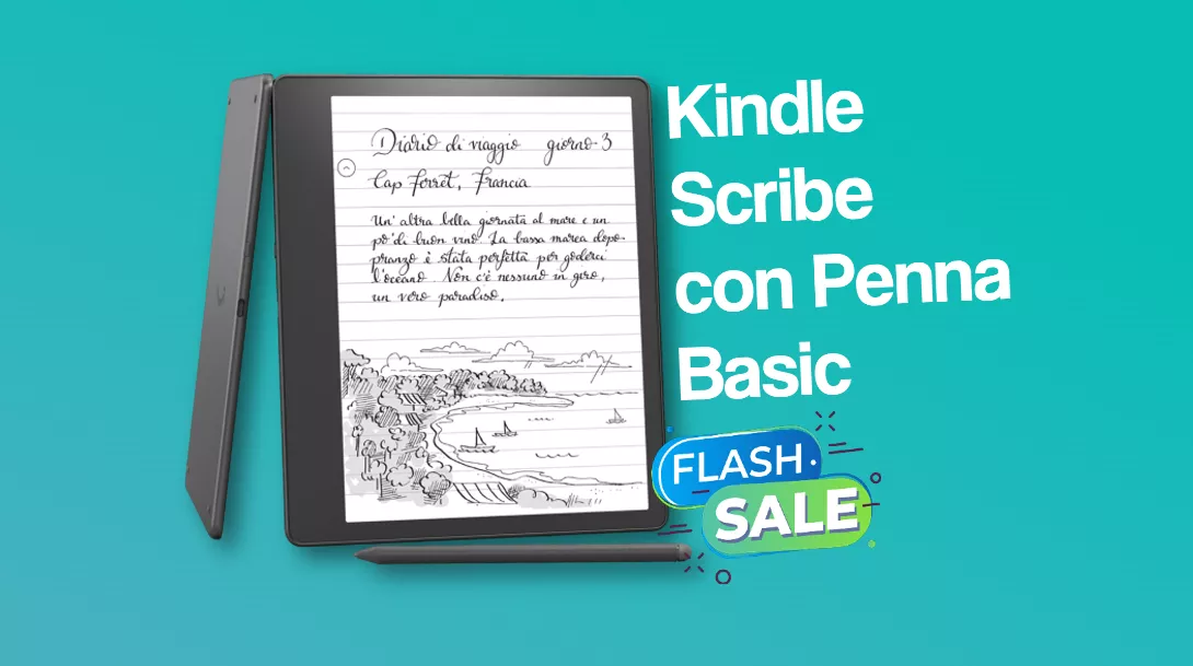 Kindle Scribe, il taccuino digitale con penna inclusa: su Amazon è in PROMO (-26%)
