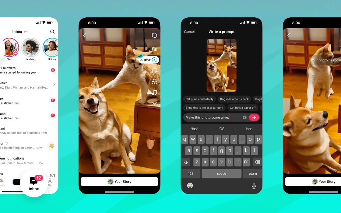 TikTok rivoluziona le Storie con AI Alive: foto che prendono vita