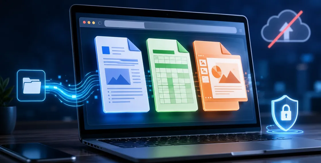 DOCX, XLSX e PPTX si aprono nel browser senza Office e senza upload