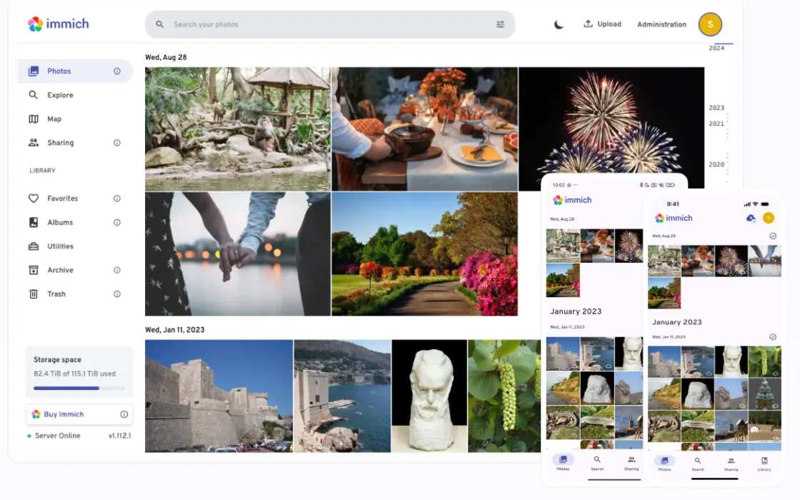 Immich 1.127 introduce tagging facciale e migliora la memoria