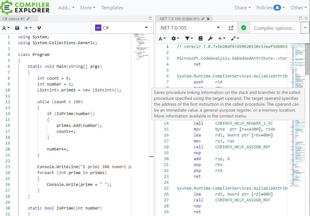 Compilatori online: tutti integrati in Compiler Explorer: che idea ...