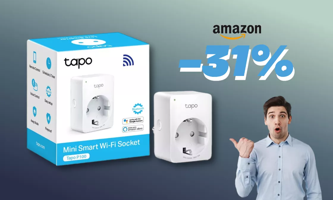 Presa Smart TP-Link Wi-Fi: prezzo DISINTEGRATO dallo sconto Amazon