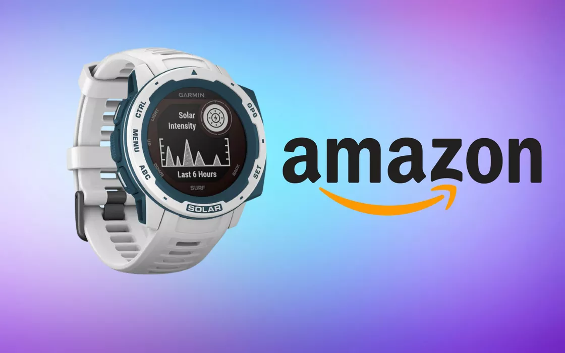 Lo smartwatch Garmin Instinct Solar Surf Edition scontato su Amazon