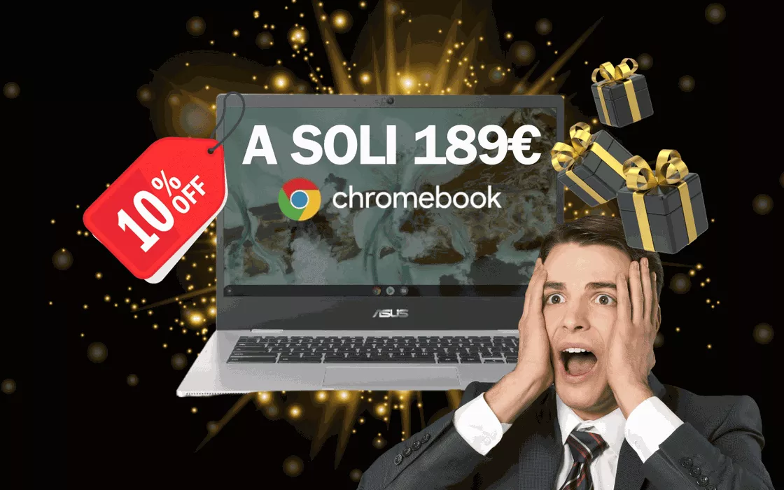 Asus Chromebook prezzo BLACK FRIDAY: oggi a SOLAMENTE 189€, sta per finire