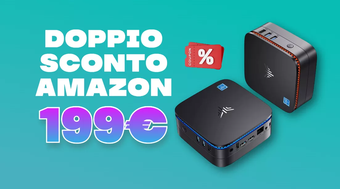 Mini PC Windows 11 a meno di 200€ con il DOPPIO SCONTO Amazon