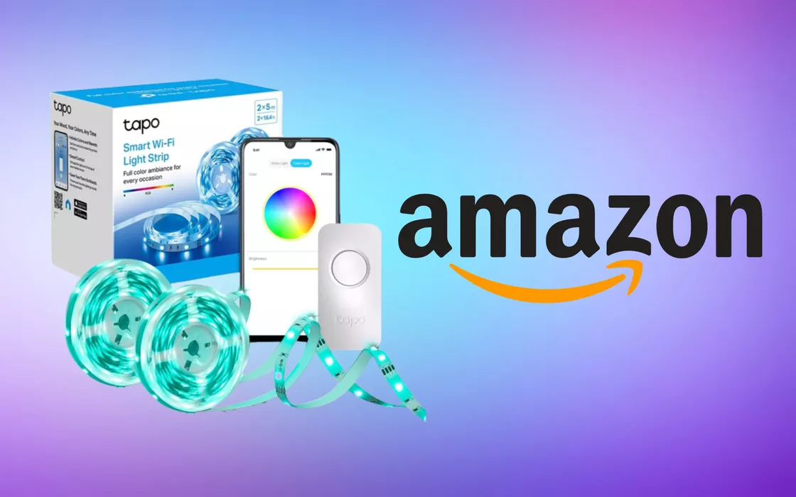 Striscia LED con controllo vocale e Alexa in promozione su Amazon
