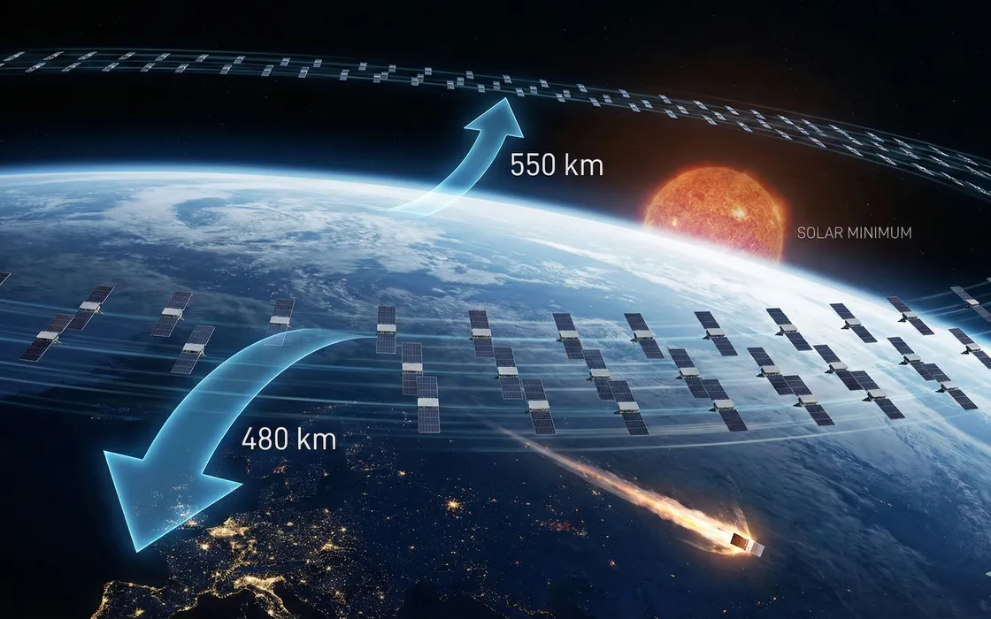 Starlink abbassa la quota dei suoi satelliti: ecco perché