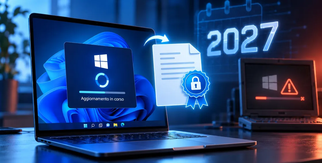 Windows Update cambia certificati nel 2027: alcuni PC rischiano di non riuscire più ad aggiornarsi