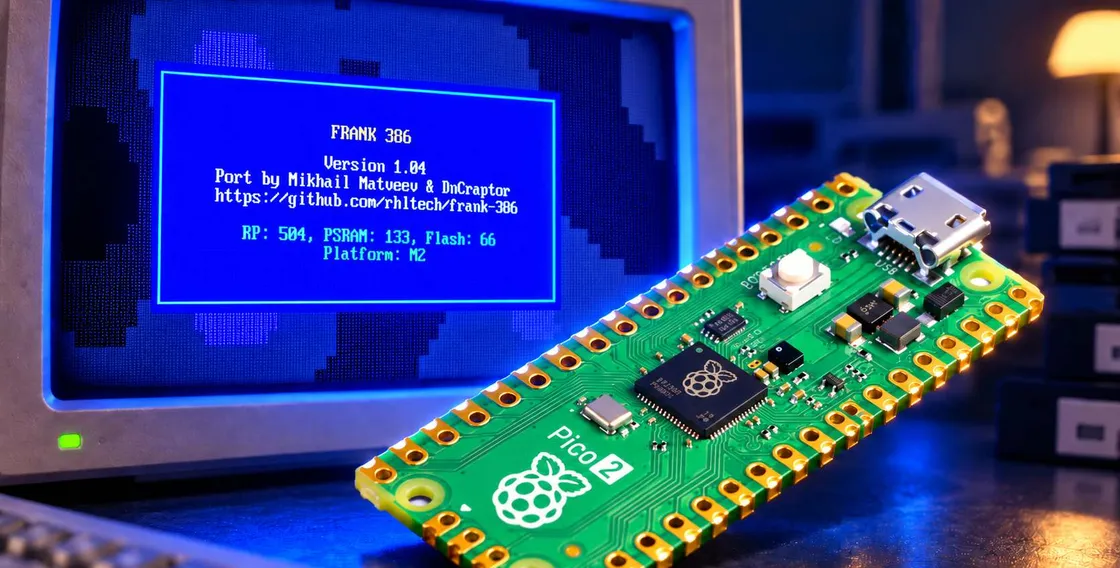 FRANK 386 porta Windows 95 sul chip del Raspberry Pi Pico 2