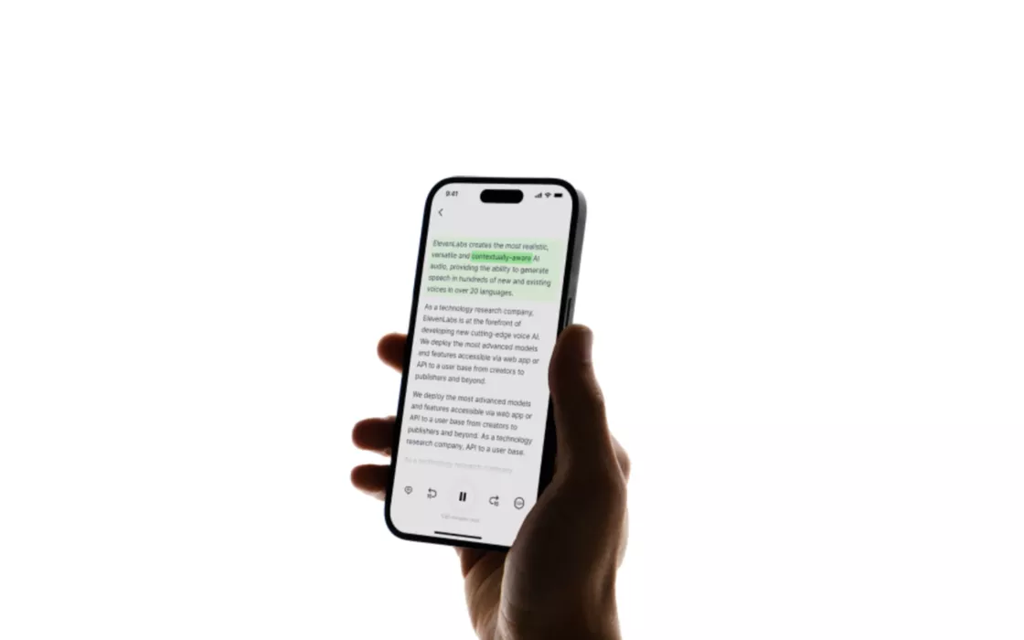 L'app Reader di ElevenLabs è in grado di leggere testo in 32 lingue