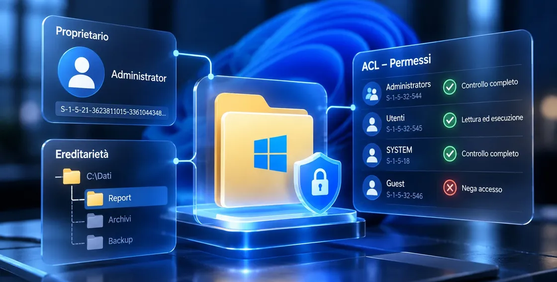 Chi può leggere un file in Windows: ACL, SID, proprietario ed ereditarietà