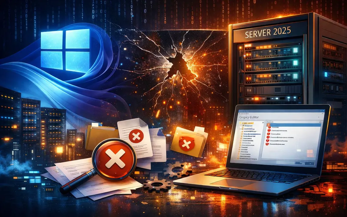 Windows 11 e Server 2025: nuovo evento 4117 rivela finalmente gli errori delle Group Policy