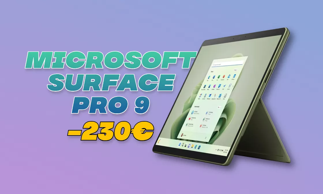 Microsoft Surface Pro 9 con Core i5: oltre 200€ di sconto su Amazon
