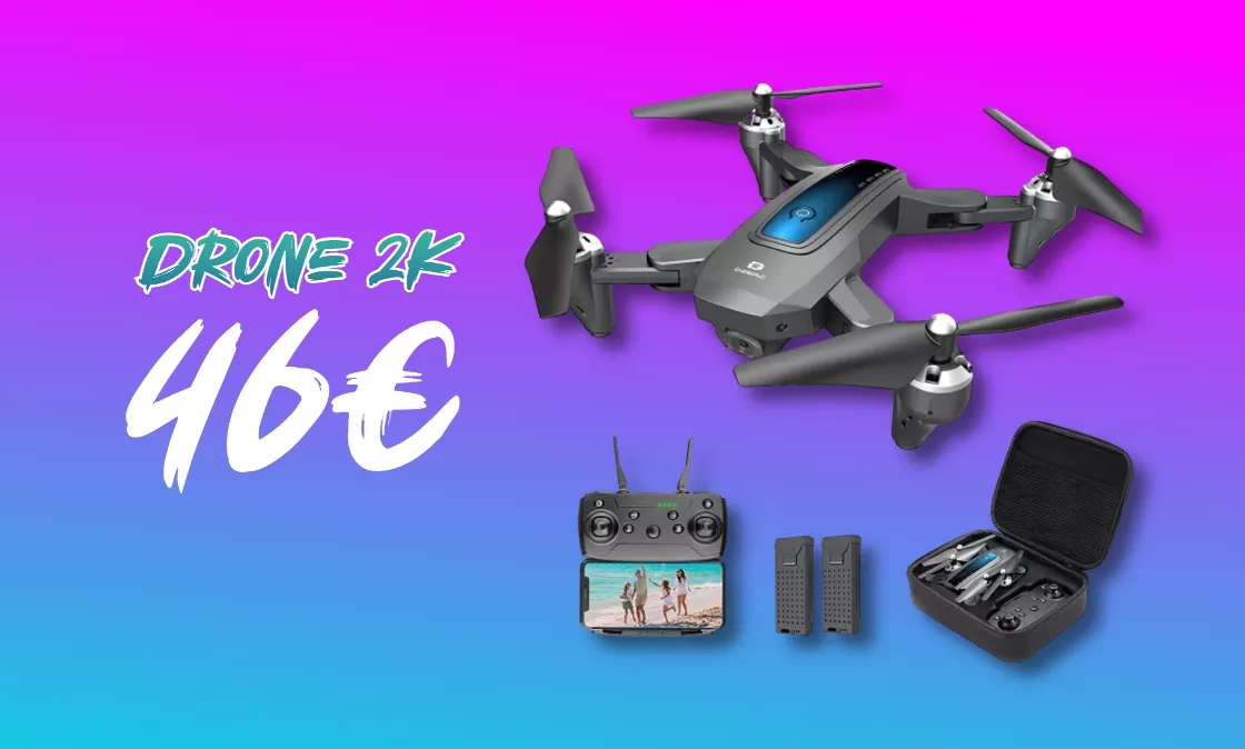 Dall'alto è tutto più BELLO: questo drone 2K costa solo 46€