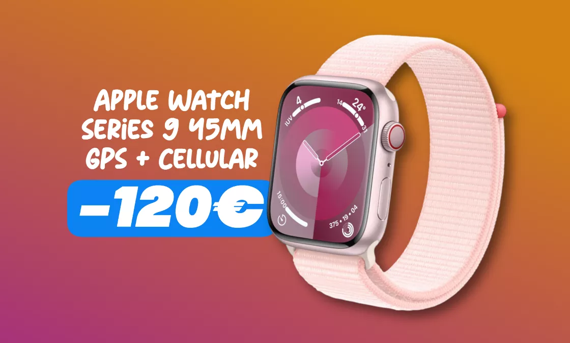 Apple Watch Series 9 Cellular SCONTATO di 120€ su Amazon!