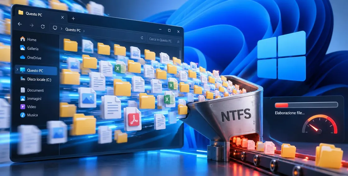 Windows 11, la vecchia funzione NTFS che può rallentare milioni di file