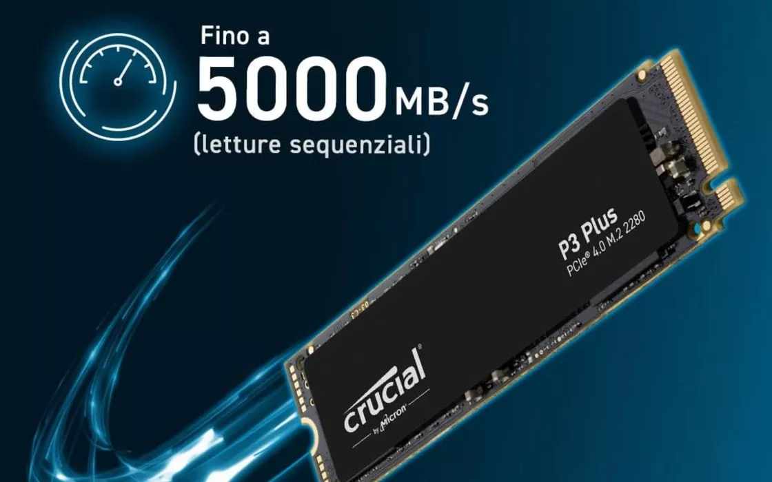 SSD Crucial P3 Plus da 4 TB: oltre 330 euro di sconto su Amazon