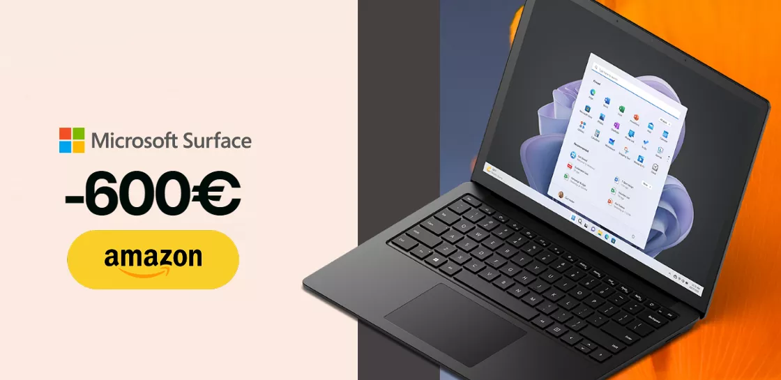 Microsoft Surface Laptop 5: sconto CLAMOROSO di 600€ su Amazon