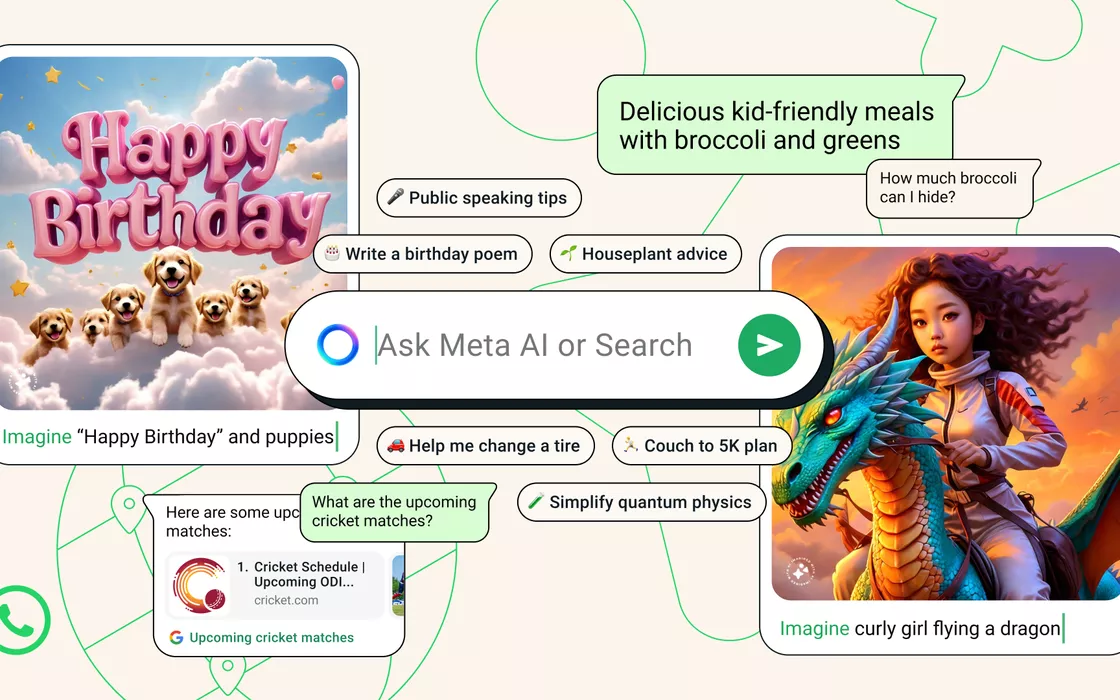 WhatsApp abbraccia l'intelligenza artificiale: le ultime novità su Meta AI