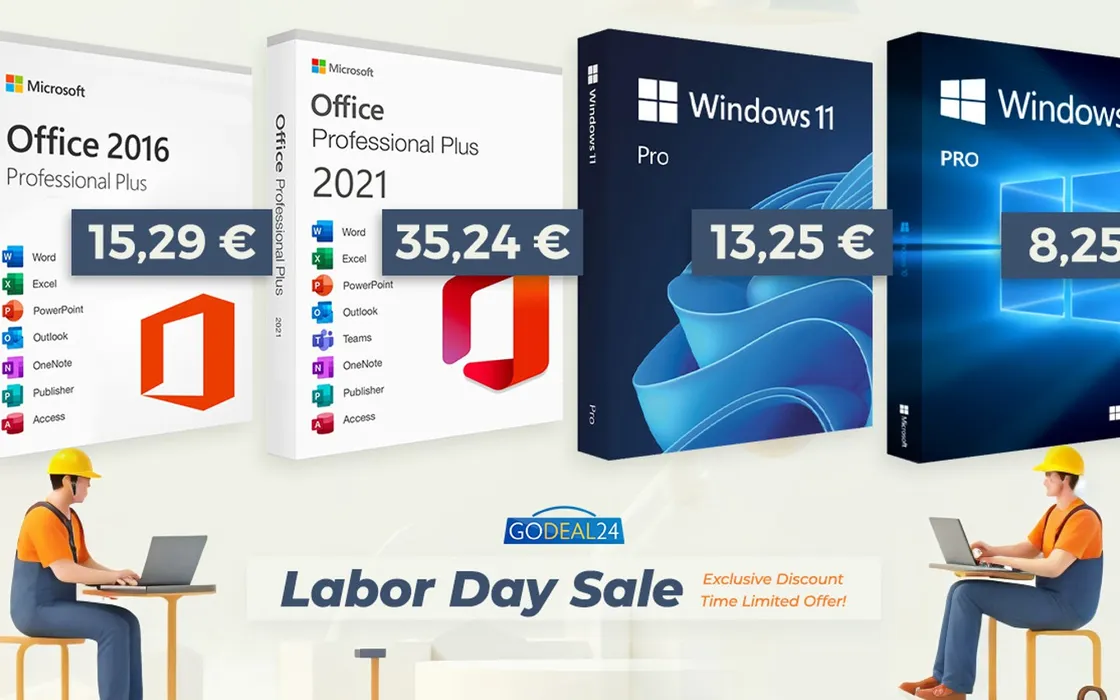 Saldi per il 1 maggio: sconti fino al 90% su Godeal24, prezzi super sui prodotti Microsoft