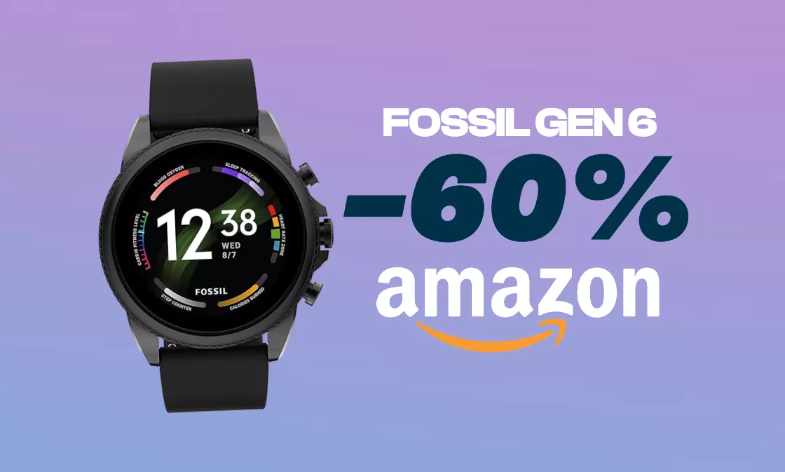 Fossil Gen 6: sconto SHOCK del 60% sullo smartwatch con Wear OS