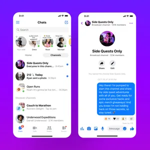 Canali Facebook e Messenger - Screenshot