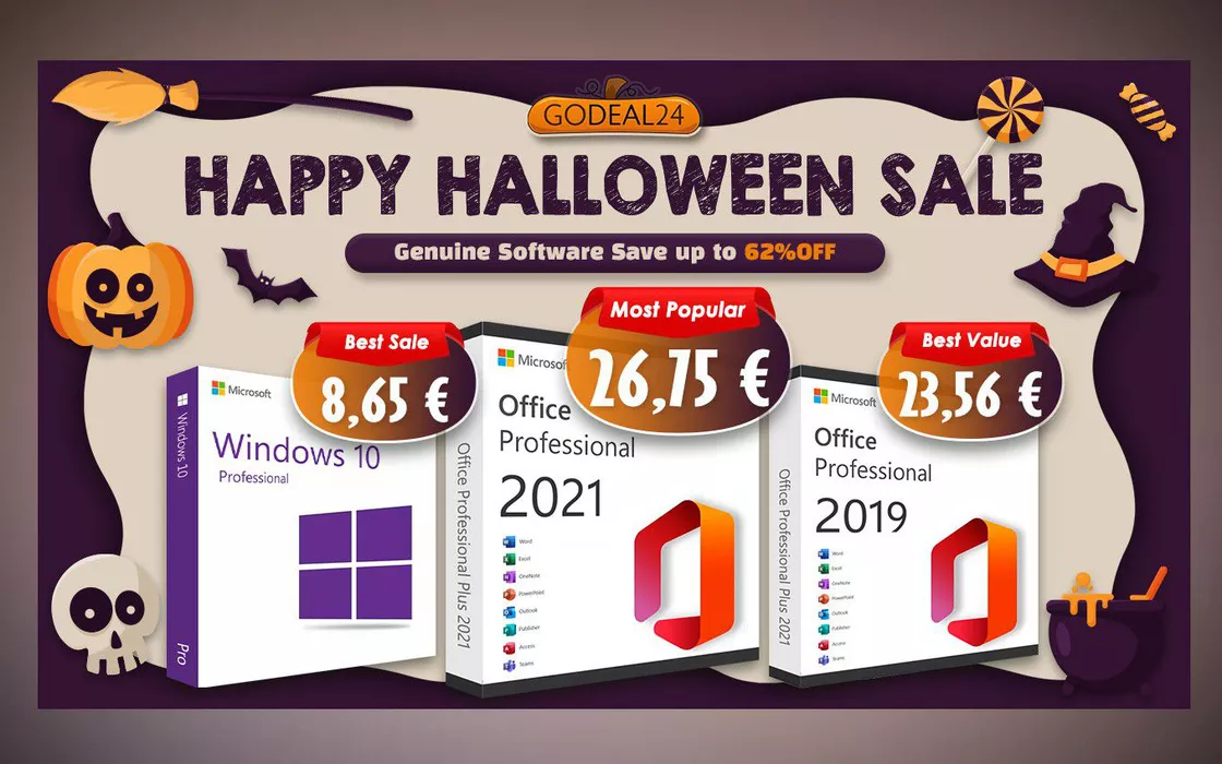 Offerte di Halloween: Office 2021 PC o Mac da soli 26€ su Godeal24