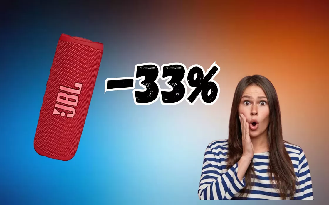 Il miglior speaker è di JBL, il Flip 6 è IMPERMEABILE e costa poco (-33%)