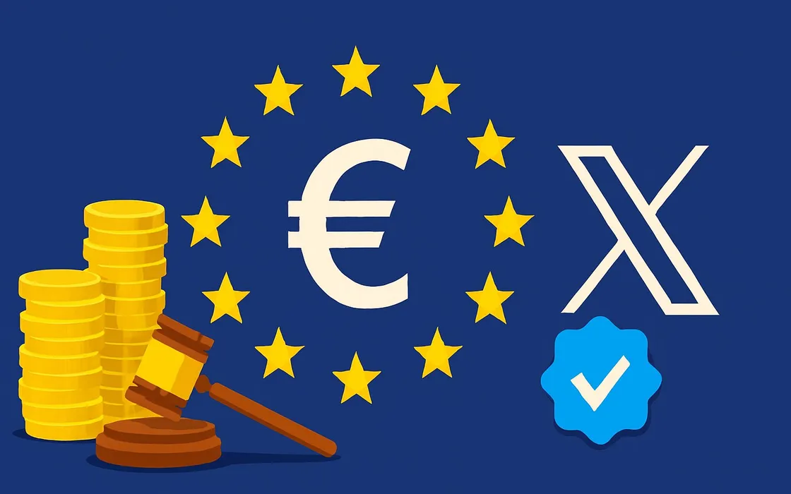 Multa da 120 milioni a X: UE colpisce la spunta blu, mentre FSFE cancella l'account