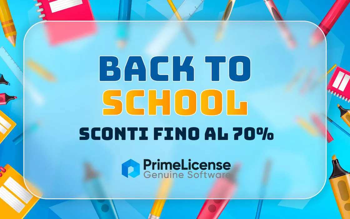 PrimeLicense Back-to-School: sconti fino al 70% sui software!